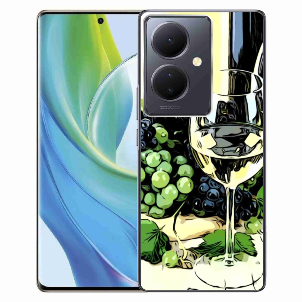 Gelový kryt mmCase na Vivo V29 Lite 5G - sklenka vína