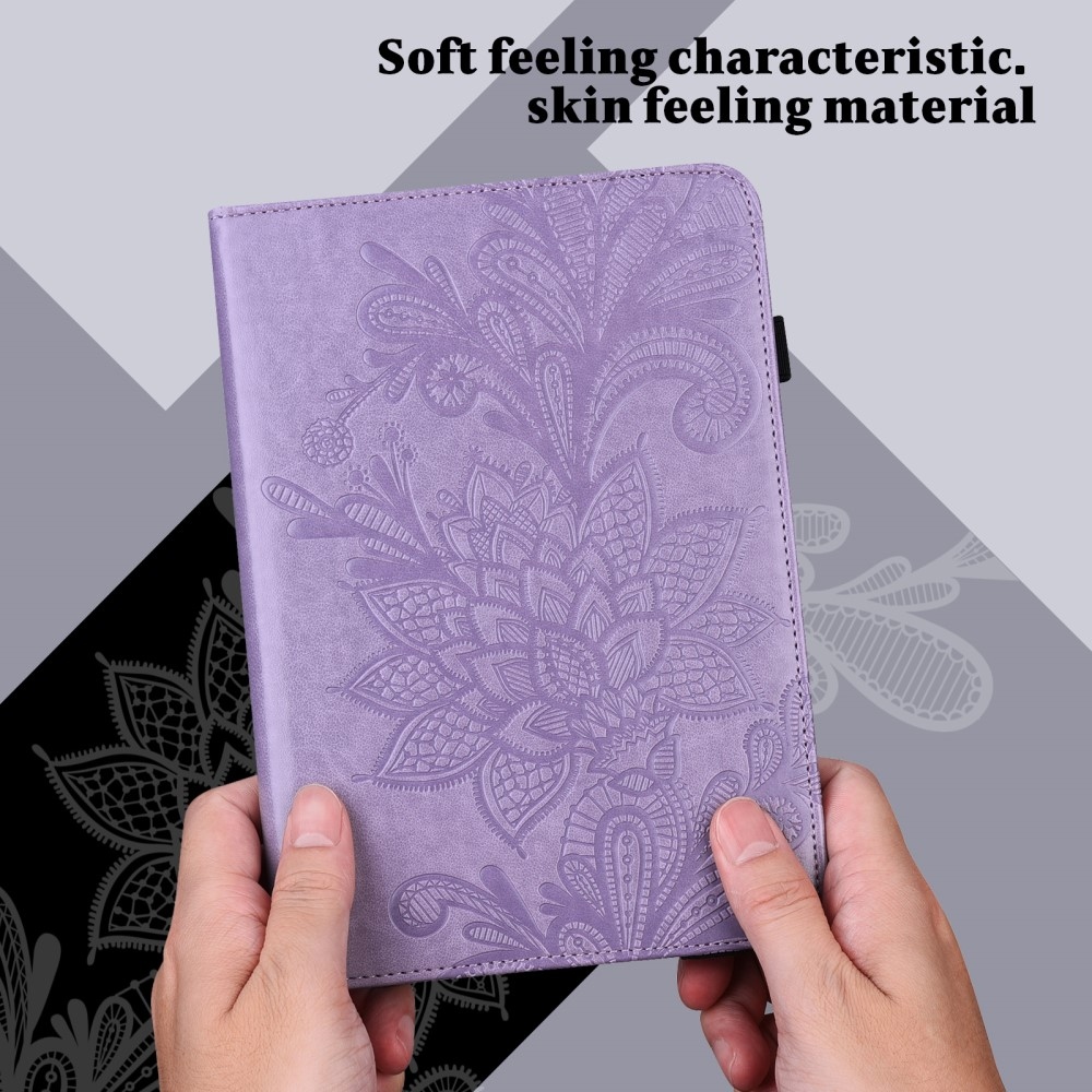 Flower zavírací pouzdro na Xiaomi Redmi Pad SE - fialové