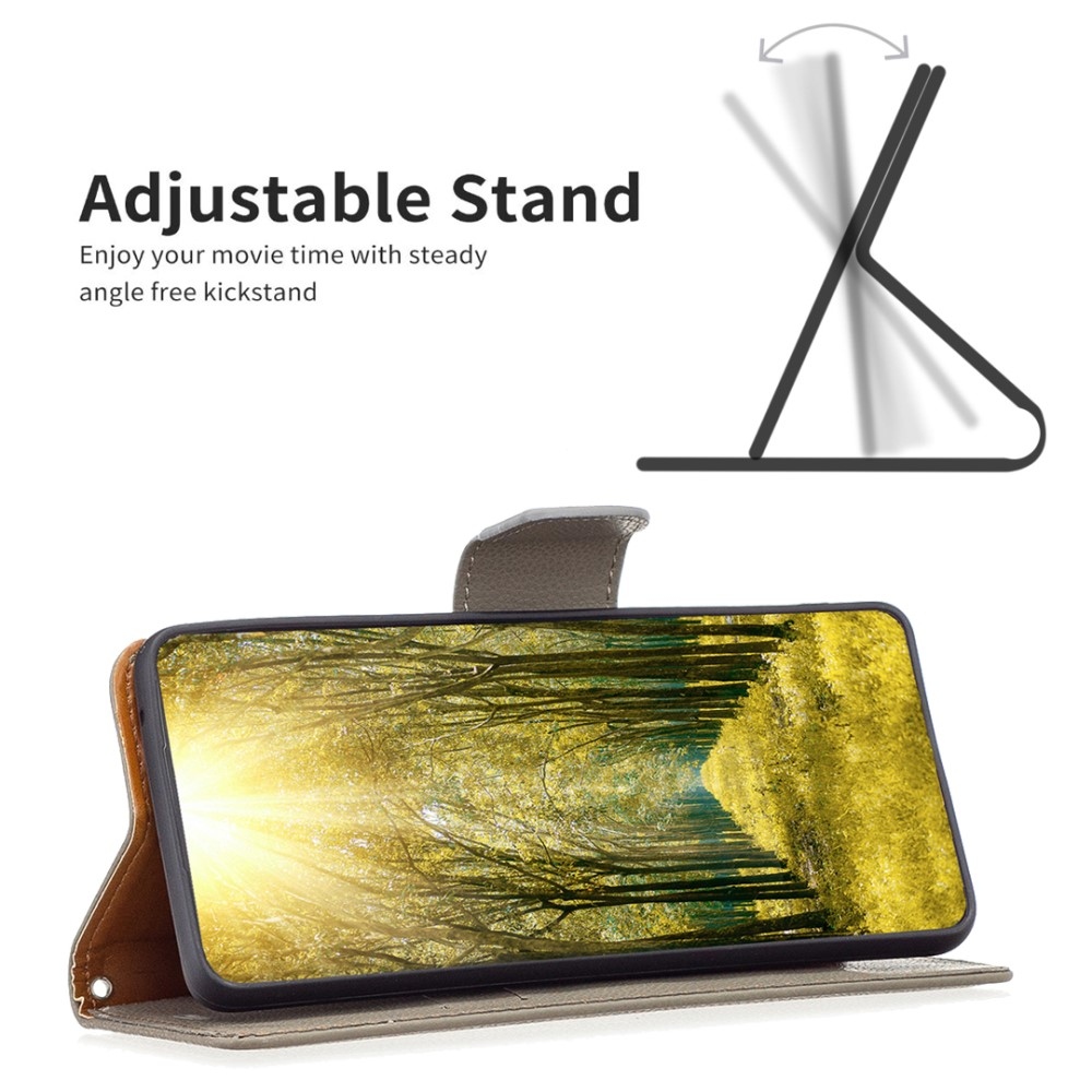 Stand knížkové pouzdro na Xiaomi Redmi Note 13 Pro 5G/Poco X6 5G - šedé
