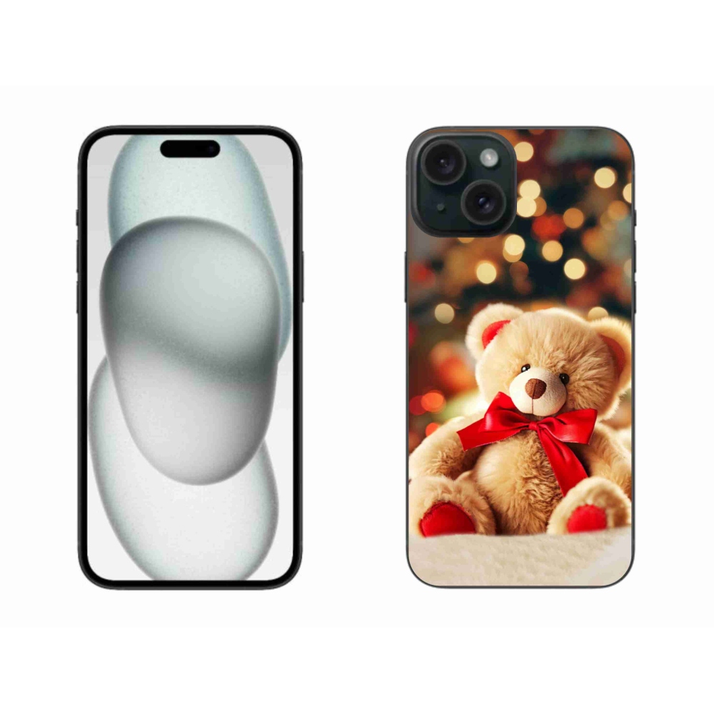 Gelový kryt mmCase na iPhone 15 Plus - plyšový medvídek