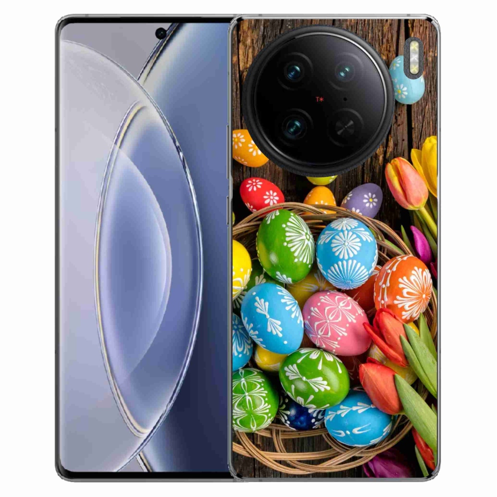 Gelový kryt mmCase na Vivo X90 Pro - velikonoční vajíčka
