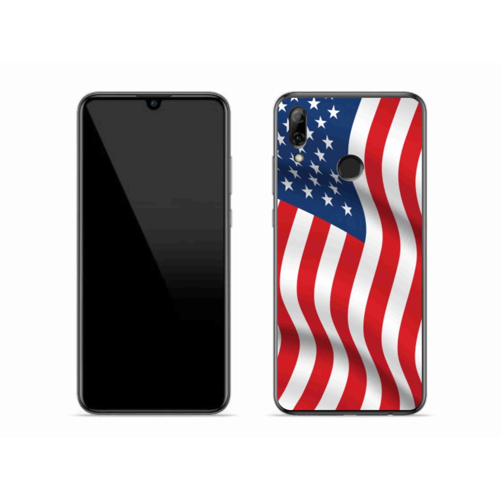 Gelový kryt mmCase na mobil Huawei P Smart (2019) - USA vlajka