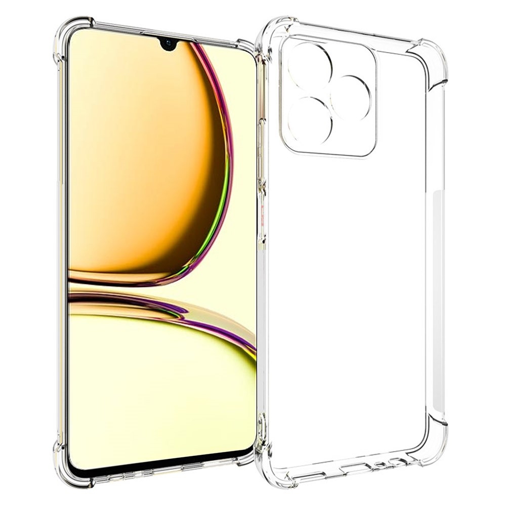 Průhledný gelový obal se zesílenými rohy na Realme C51/C53 - průhledný