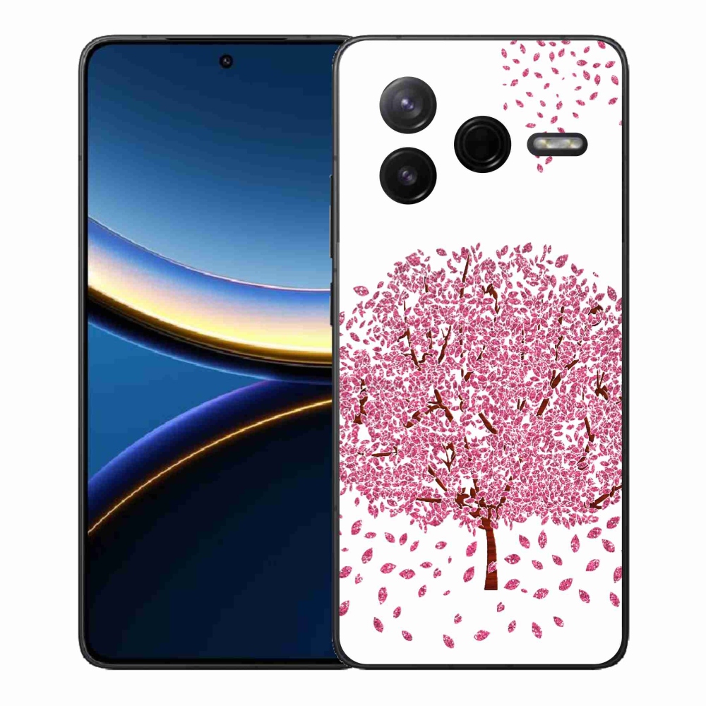 Gelový kryt mmCase na Xiaomi Poco F7 Pro - kreslený strom s listy