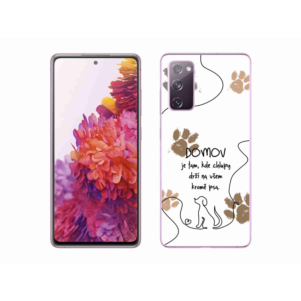 Gelový kryt mmCase na Samsung Galaxy S20 FE - psí motiv bílé pozadí