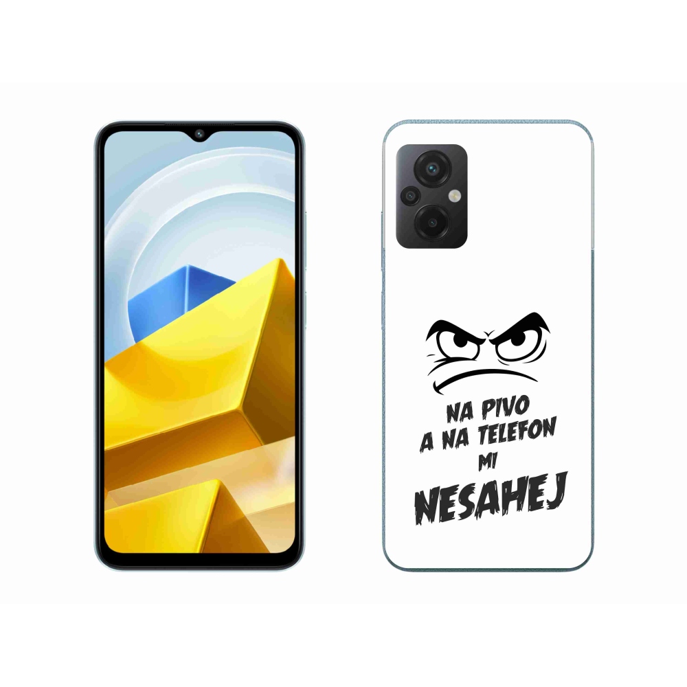 Gelový kryt mmCase na Xiaomi Poco M5 4G - pivní motiv 2 bílé pozadí