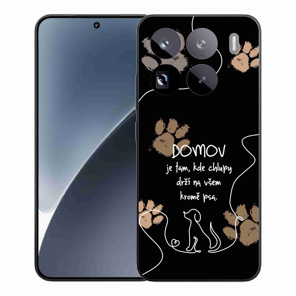 Gelový kryt mmCase na Xiaomi 15 Pro - psí motiv černé pozadí