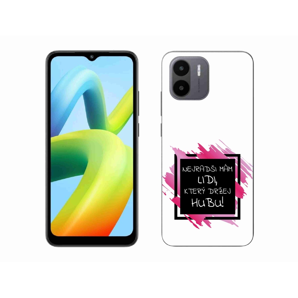 Gelový kryt mmCase na Xiaomi Redmi A1 - vtipný text 7 černobílé pozadí