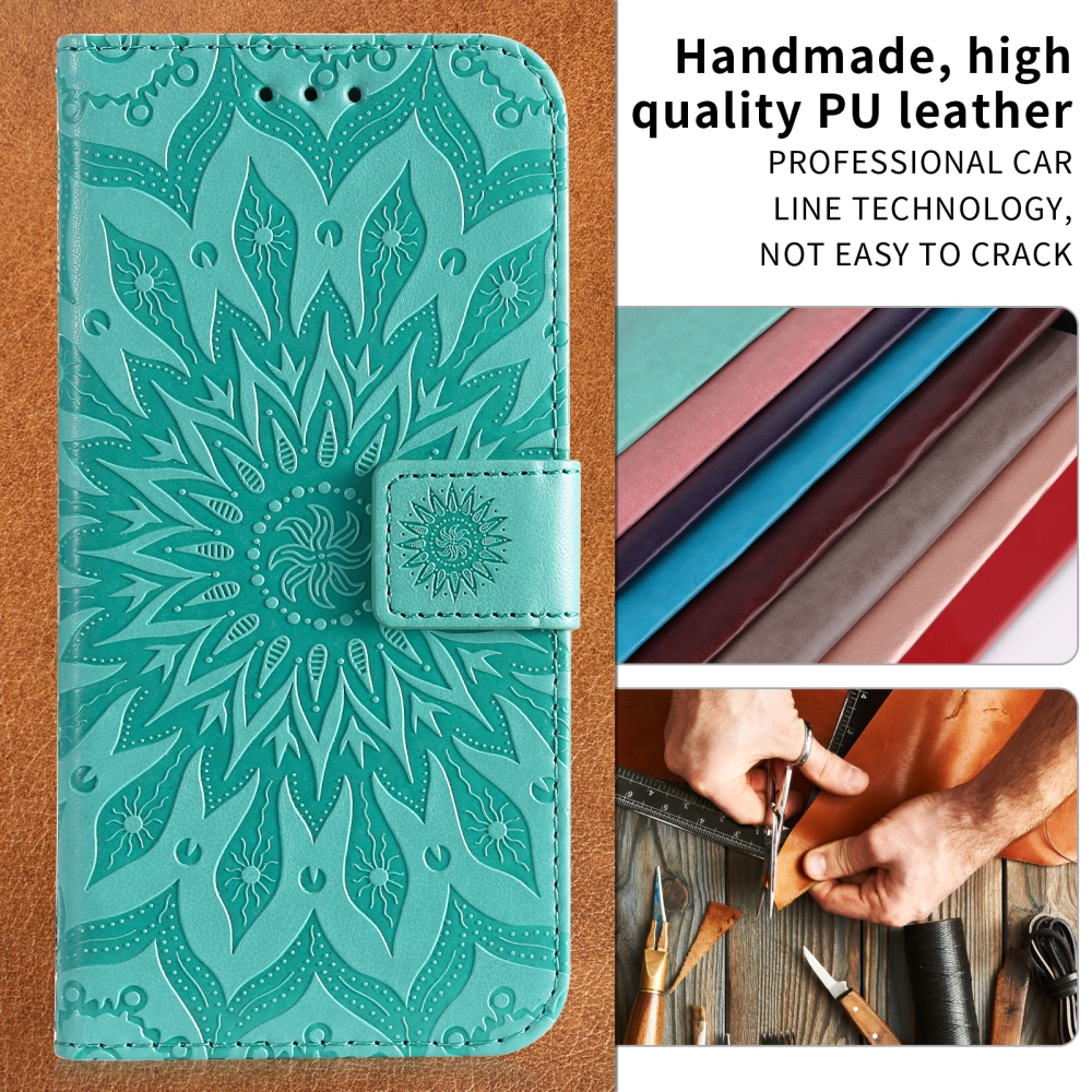 Sunflower knížkové pouzdro na Xiaomi Redmi 15C 4G/5G (173mm) - modrozelené