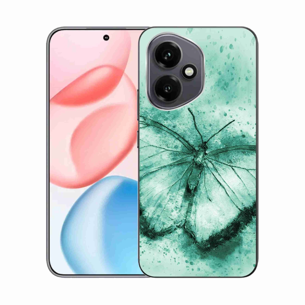 Gelový kryt mmCase na Honor 400 - zelený motýl