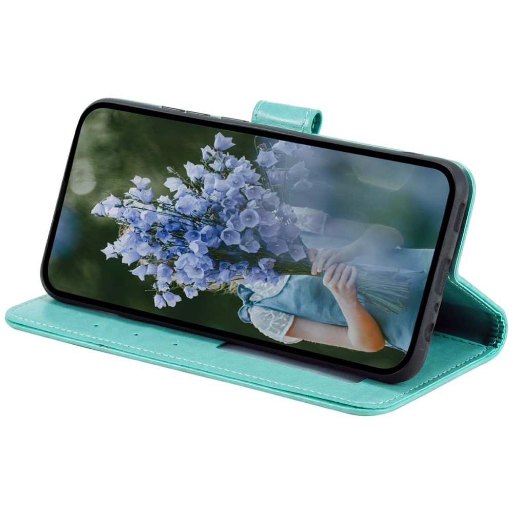 Mandala knížkové pouzdro na Xiaomi Redmi Note 14 5G - modrozelené