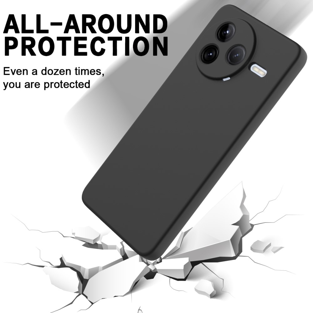 Matný silikonový obal na Xiaomi Poco F7 Pro - černý