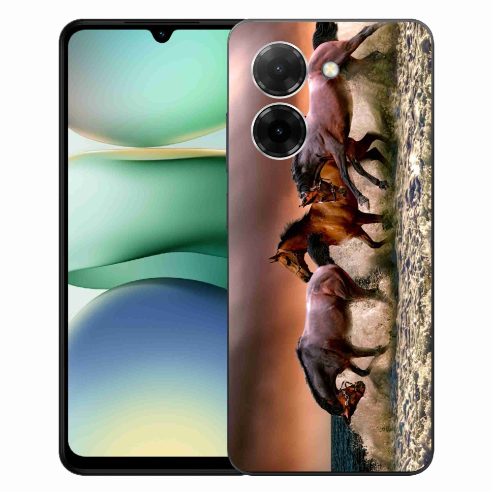 Gelový kryt mmCase na Xiaomi Redmi A5 (171.7x77.8x8.3mm) - koně 1