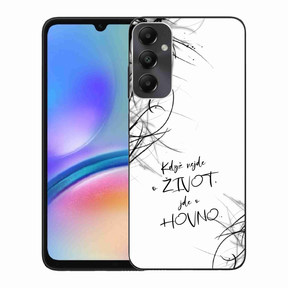 Gelový kryt mmCase na Samsung Galaxy A05s - vtipný text 16 bílé pozadí