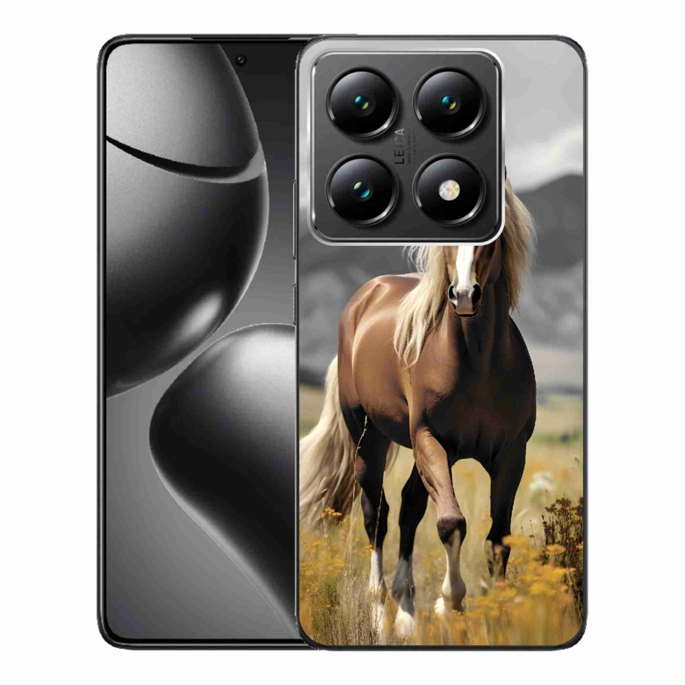 Gelový kryt mmCase na Xiaomi 14T Pro - hnědý kůň 1