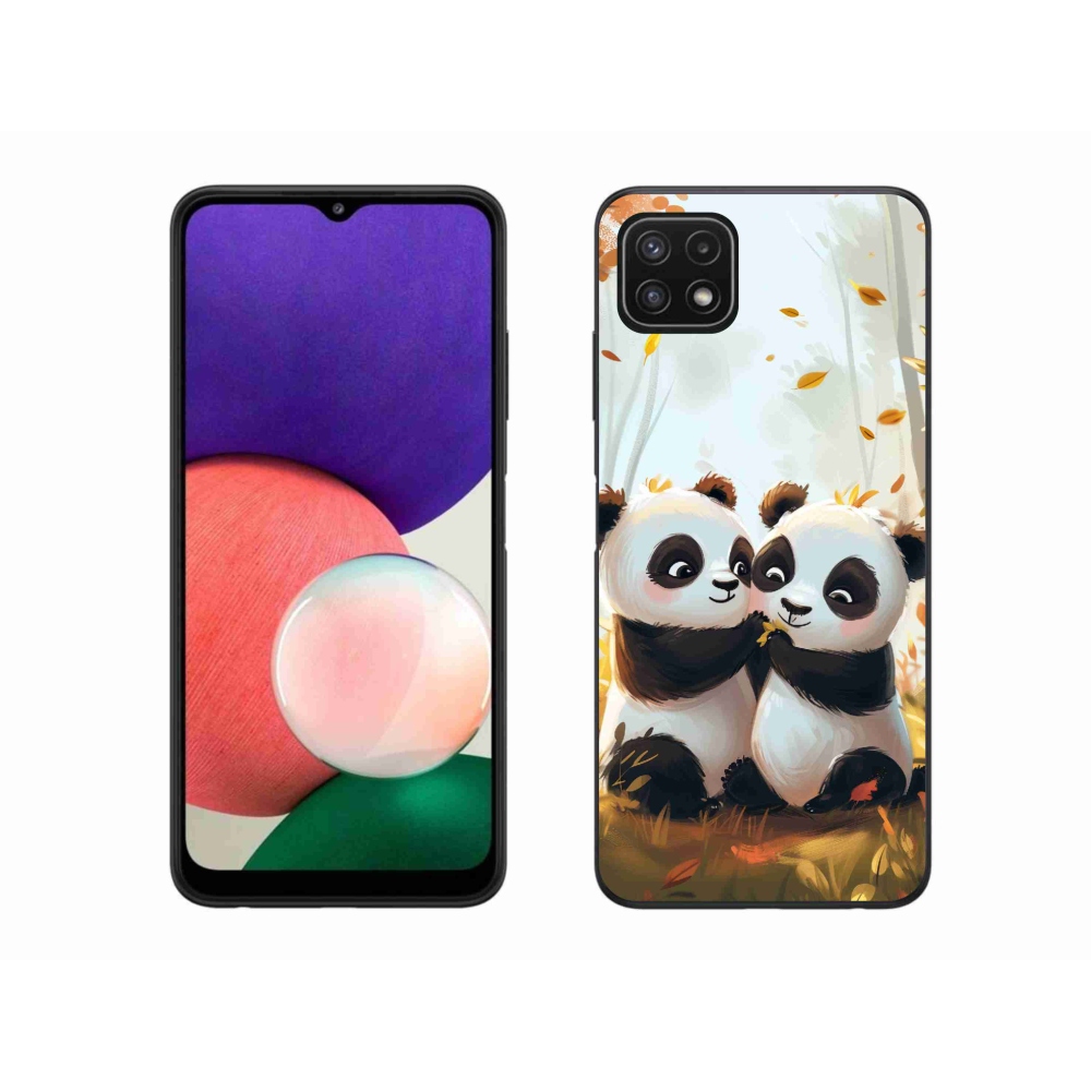 Gelový kryt mmCase na Samsung Galaxy A22 5G - pandy
