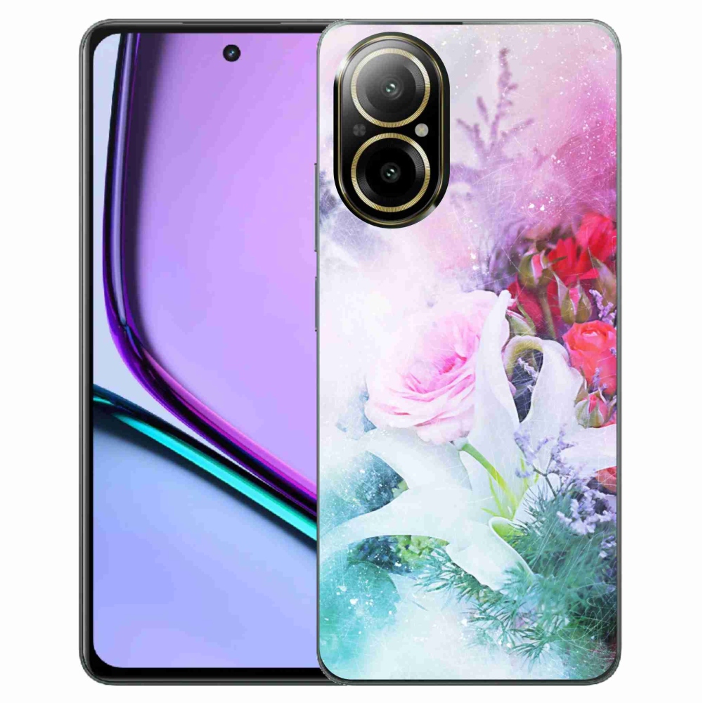 Gelový kryt mmCase na Realme C67 - květiny 4