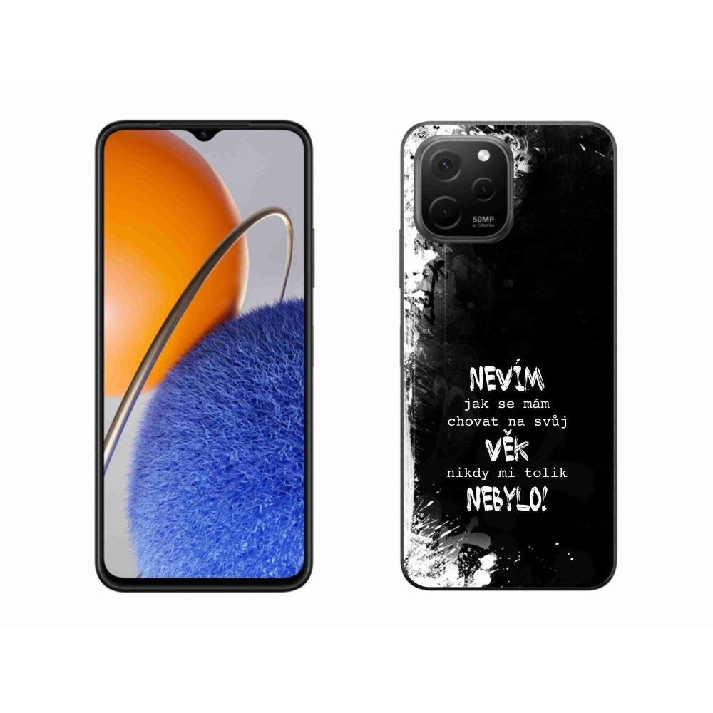Gelový kryt mmCase na Huawei Nova Y61 - vtipný text 14 černé pozadí