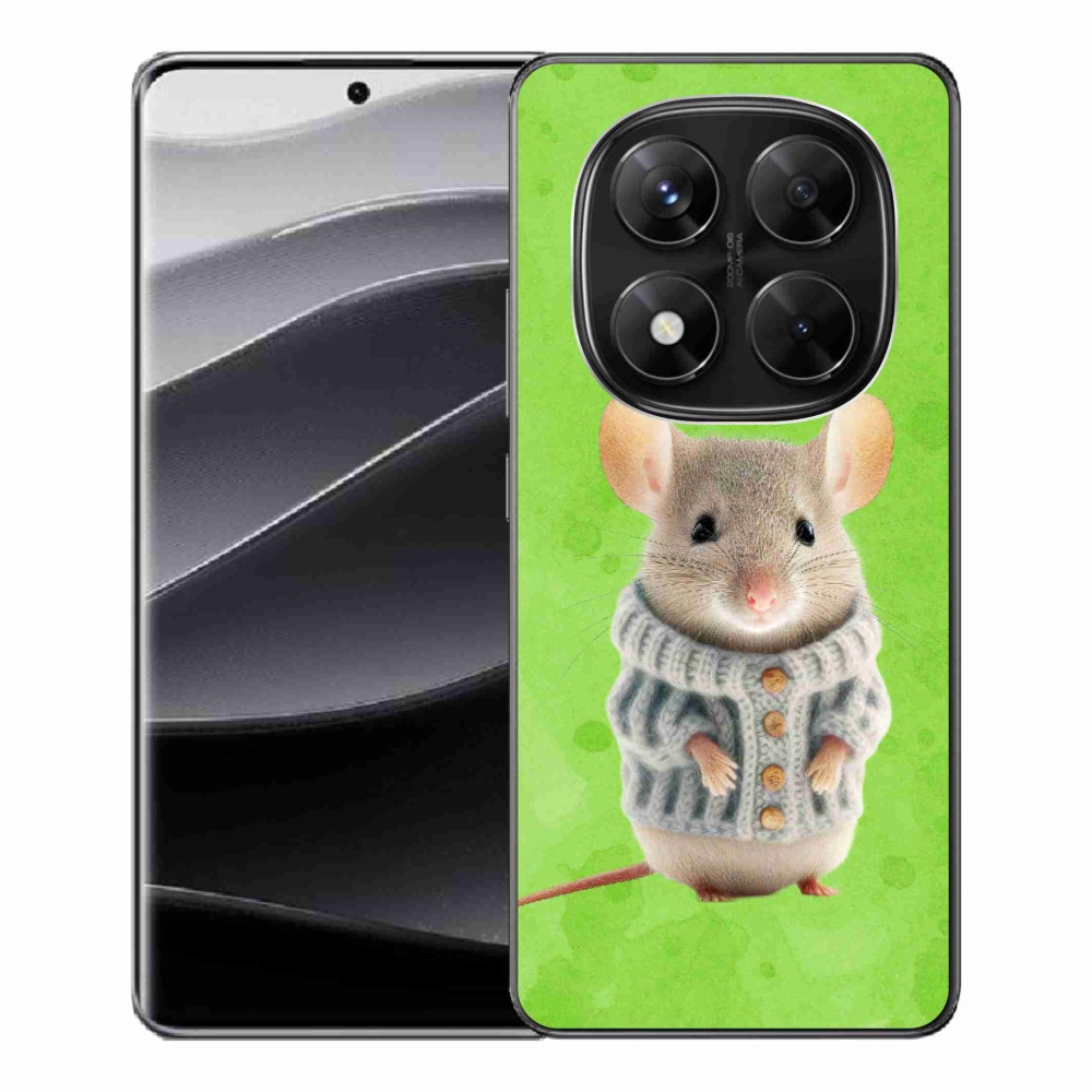 Gelový kryt mmCase na Xiaomi Redmi Note 14 Pro 5G/Poco X7 5G - myška ve svetru