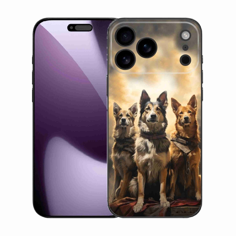 Gelový kryt mmCase na iPhone 17 Pro Max - tři psi