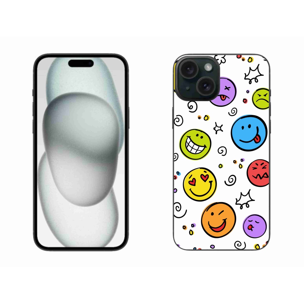 Gelový kryt mmCase na iPhone 15 Plus - smajlíci
