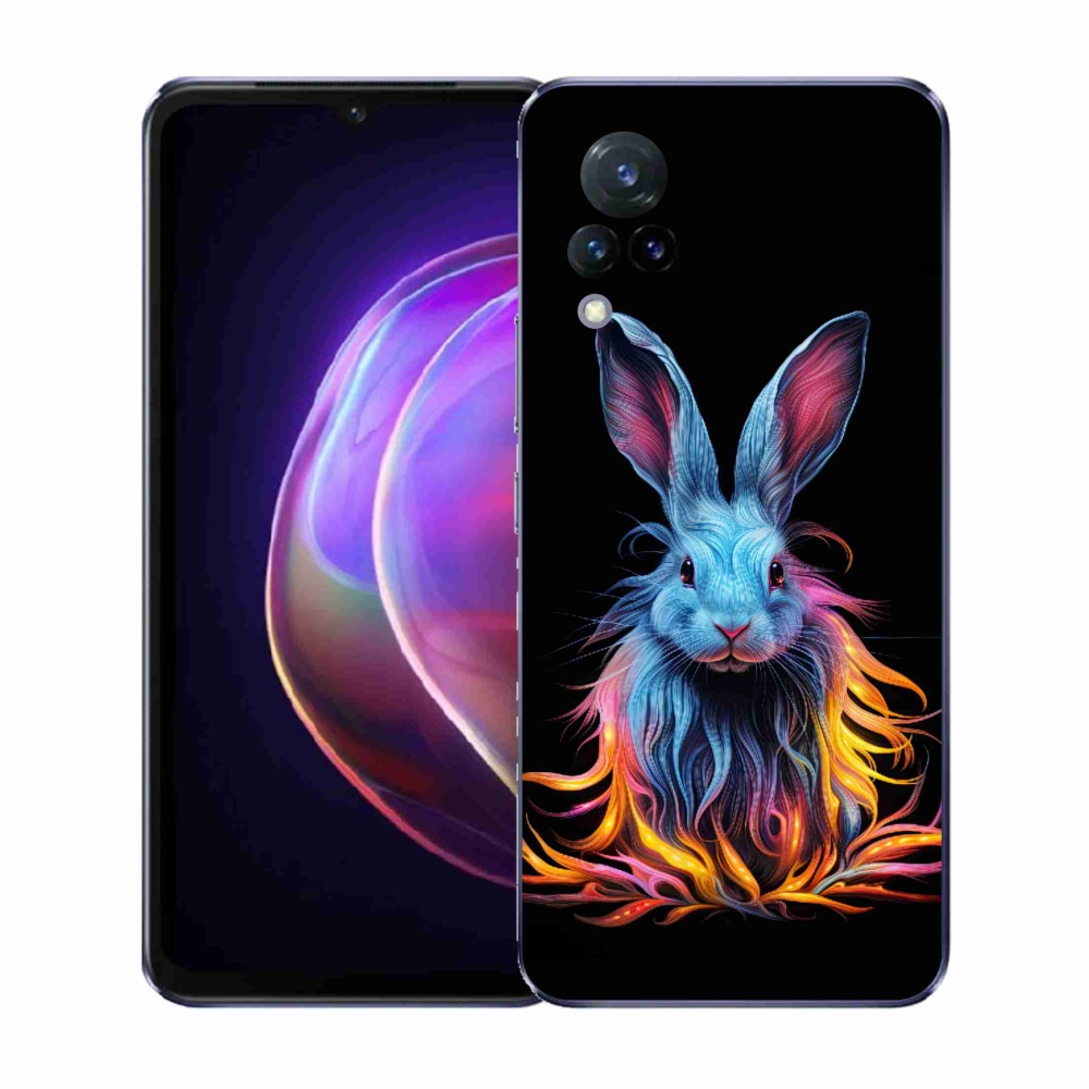 Gelový kryt mmCase na Vivo V21 4G/5G - abstraktní zajíc
