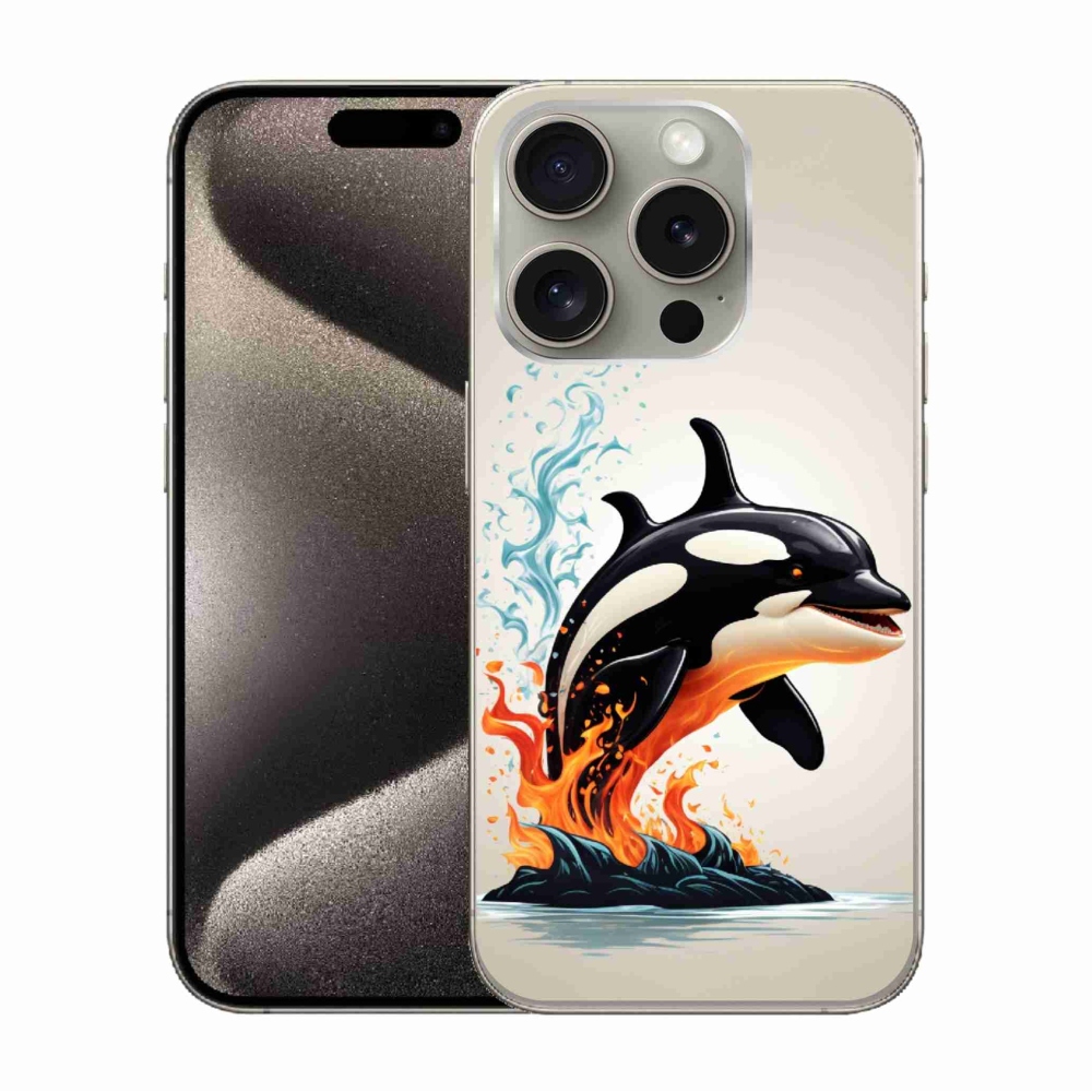 Gelový kryt mmCase na iPhone 15 Pro - kosatka