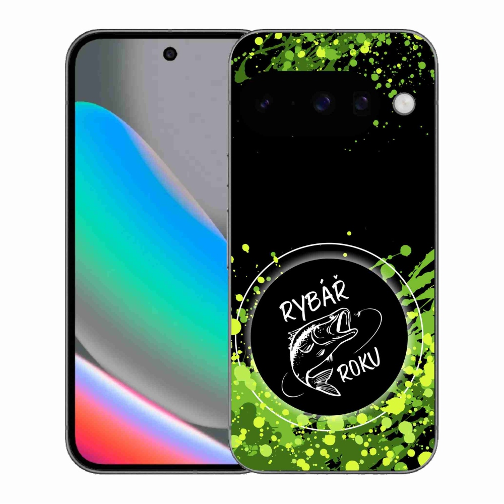 Gelový kryt mmCase na Google Pixel 10 - rybář roku černé pozadí