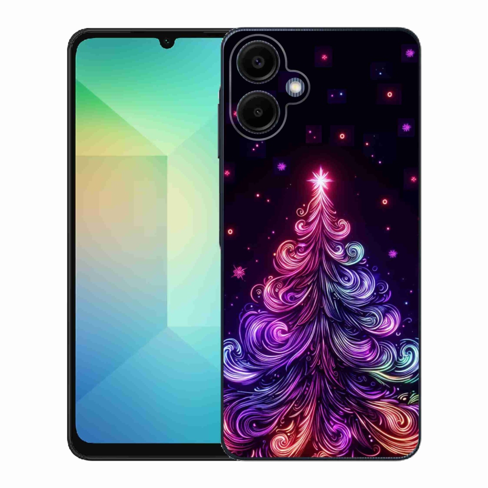 Gelový kryt mmCase na Samsung Galaxy A06 4G - neonový vánoční stromek 1