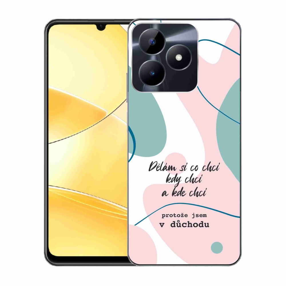 Gelový kryt mmCase na Realme C51/C53 - vtipný text 10 bílé pozadí
