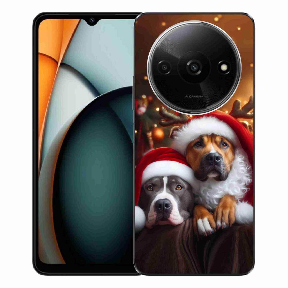 Gelový kryt mmCase na Xiaomi Redmi A3 - vánoční psi