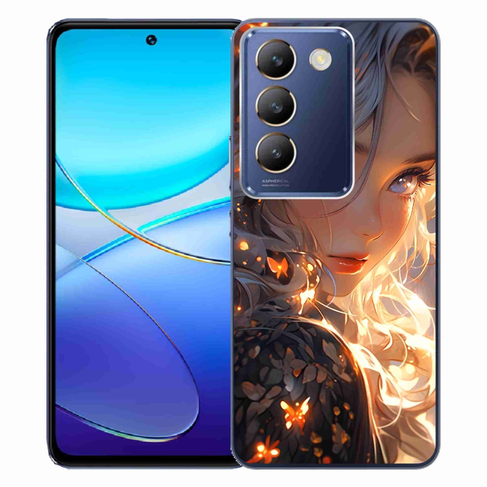 Gelový kryt mmCase na Vivo V40 SE 4G/5G - dívka a motýli