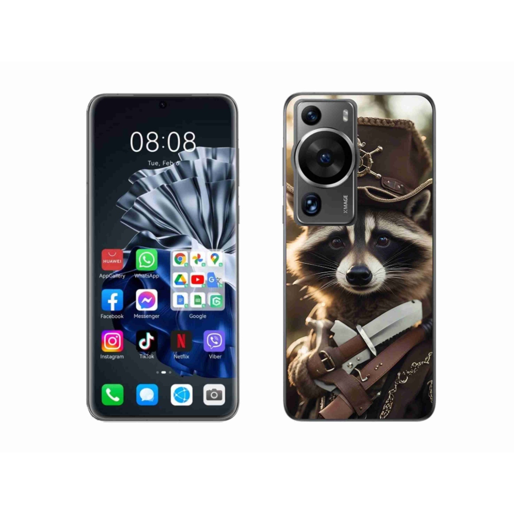 Gelový kryt mmCase na Huawei P60 Pro - mýval v uniformě
