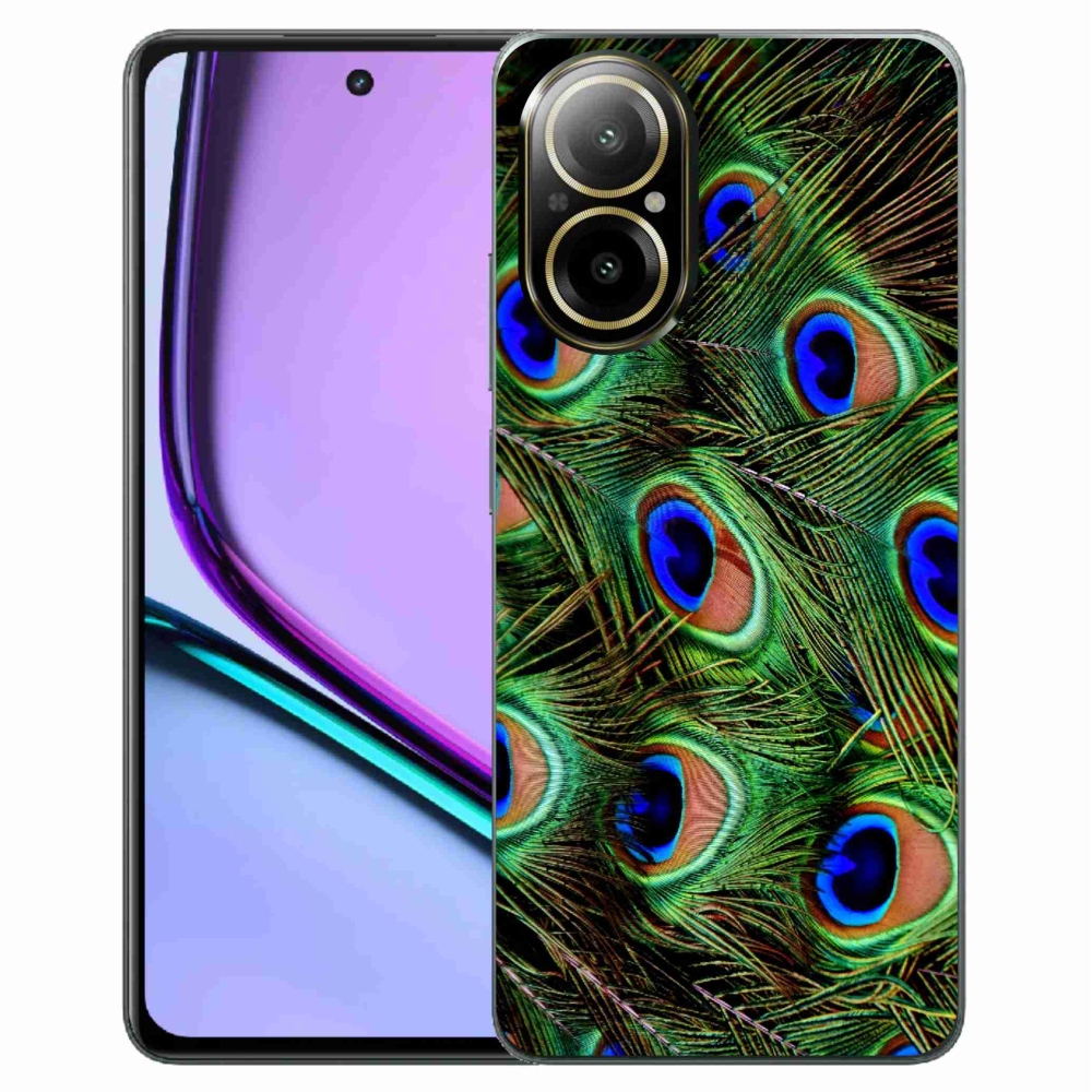 Gelový kryt mmCase na Realme C67 - paví peří