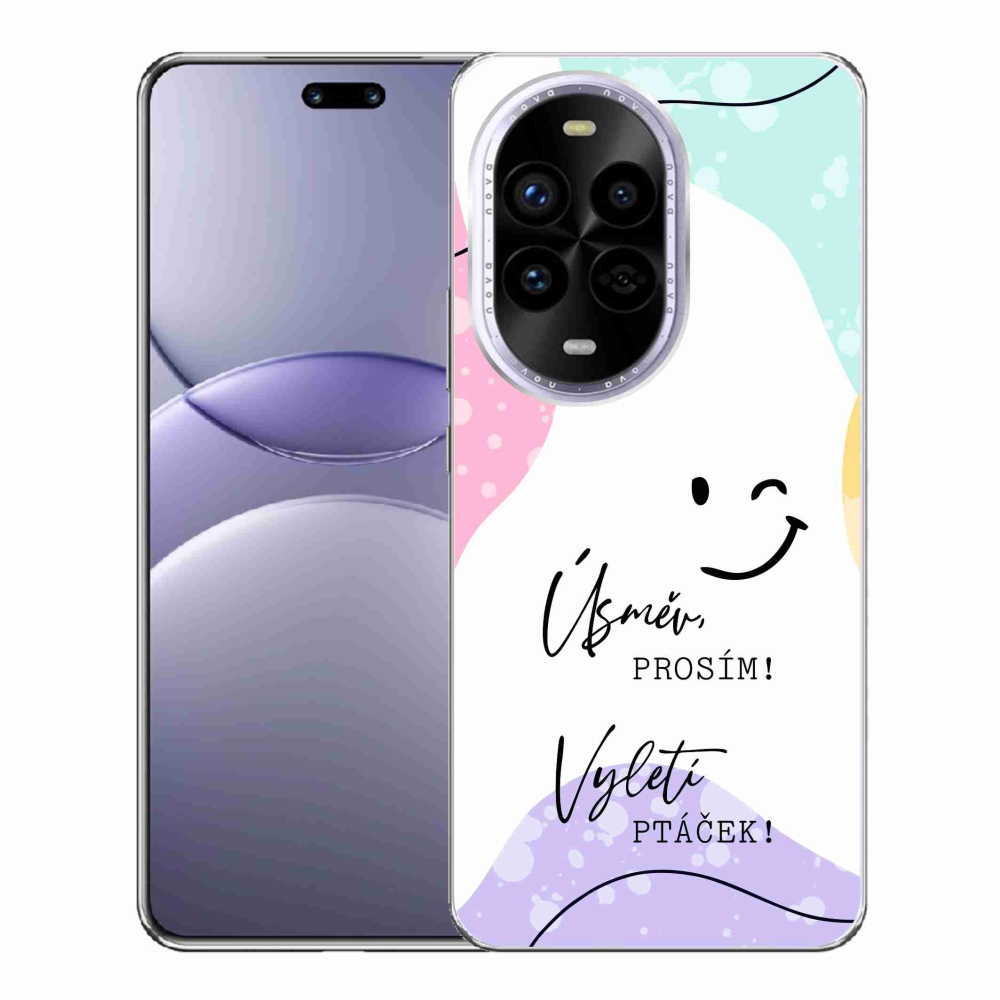 Gelový kryt mmCase na Huawei Nova 13 Pro 5G - vtipný text 4 bílé pozadí