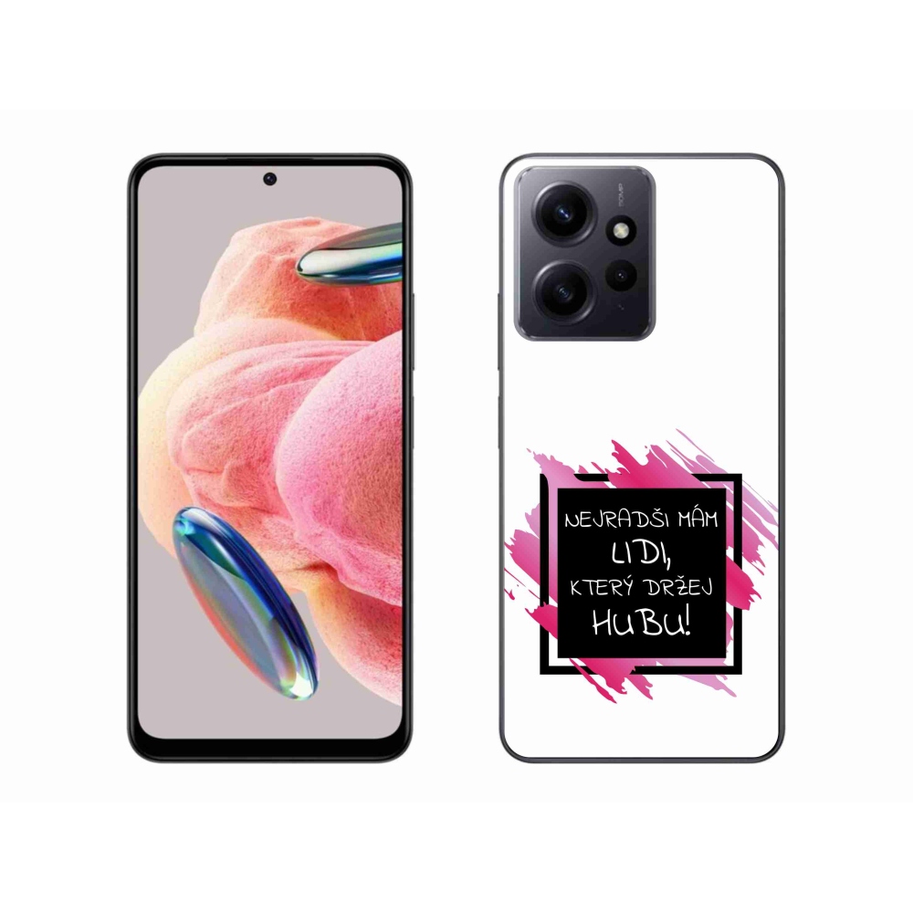 Gelový kryt mmCase na Xiaomi Redmi Note 12 4G - vtipný text 7 černobílé pozadí