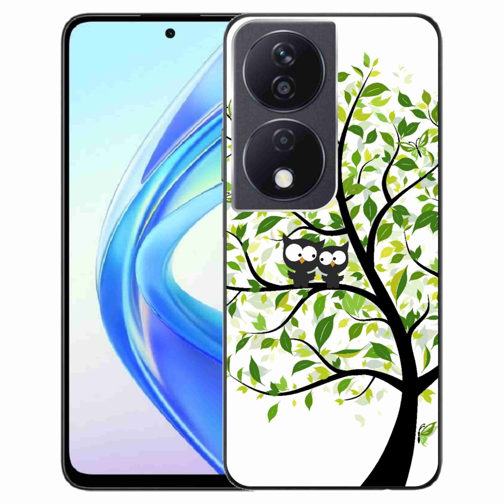 Gelový kryt mmCase na Honor X7b/Honor 90 Smart - sovičky na stromě