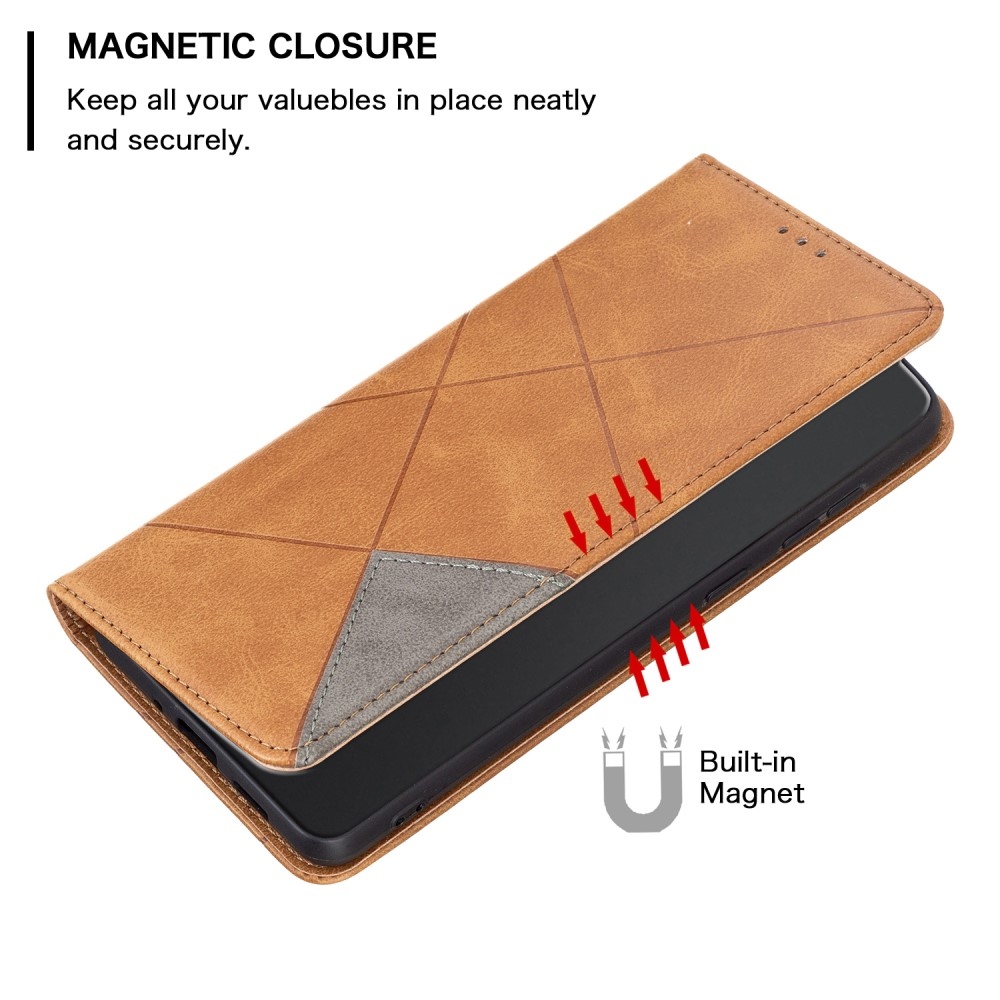 Triangle knížkové pouzdro na Xiaomi Redmi Note 13 Pro 4G/Poco M6 Pro - žluté