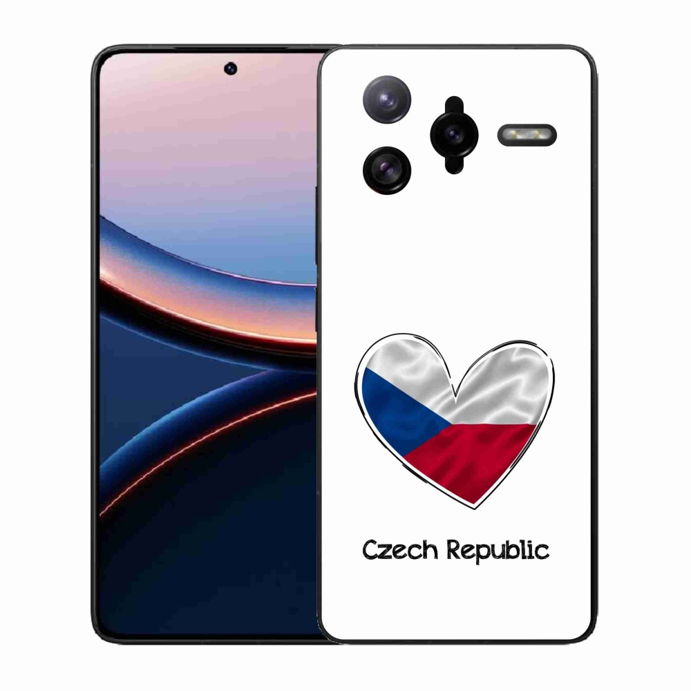 Gelový kryt mmCase na Xiaomi Poco F7 Ultra - vlajka srdce bílé pozadí