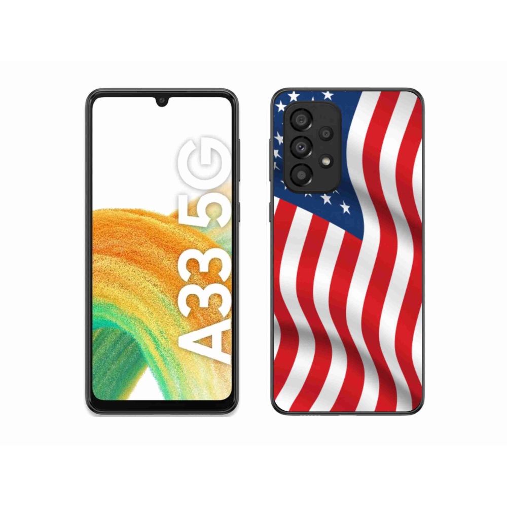 Gelový kryt mmCase na mobil Samsung Galaxy A33 5G - USA vlajka