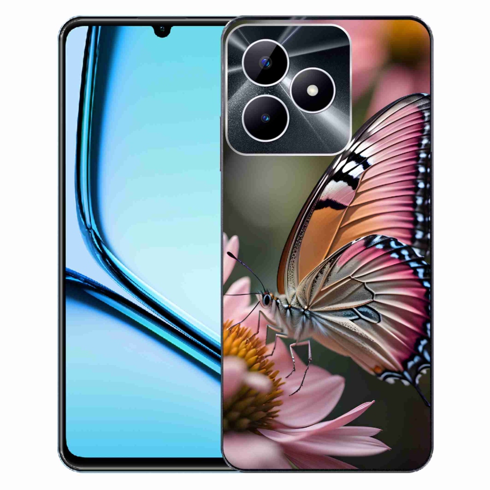 Gelový kryt mmCase na Realme Note 50 - barevný motýl