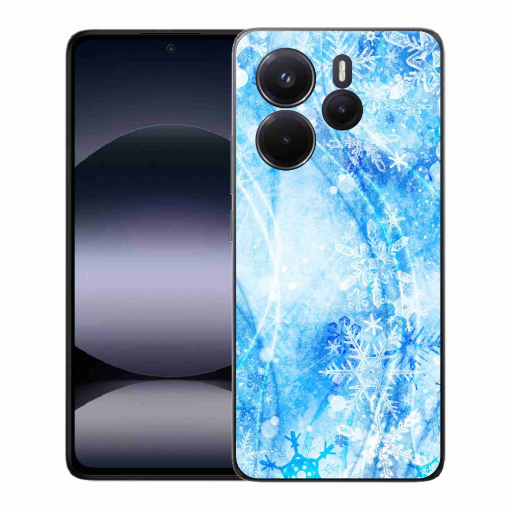 Gelový kryt mmCase na Xiaomi Redmi Note 14 - sněhové vločky