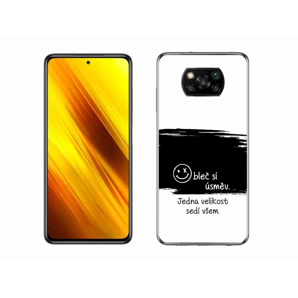 Gelový kryt mmCase na Xiaomi Poco X3 Pro - vtipný text 8 černobílé pozadí