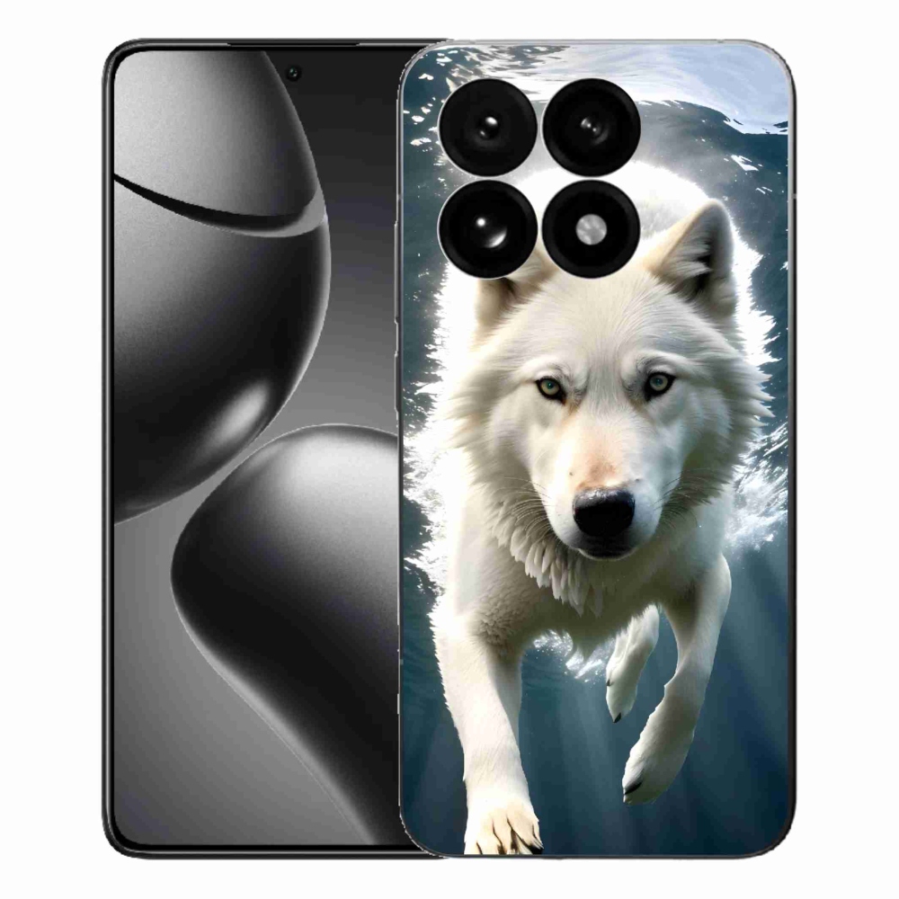 Gelový kryt mmCase na Xiaomi 15T - bílý vlk