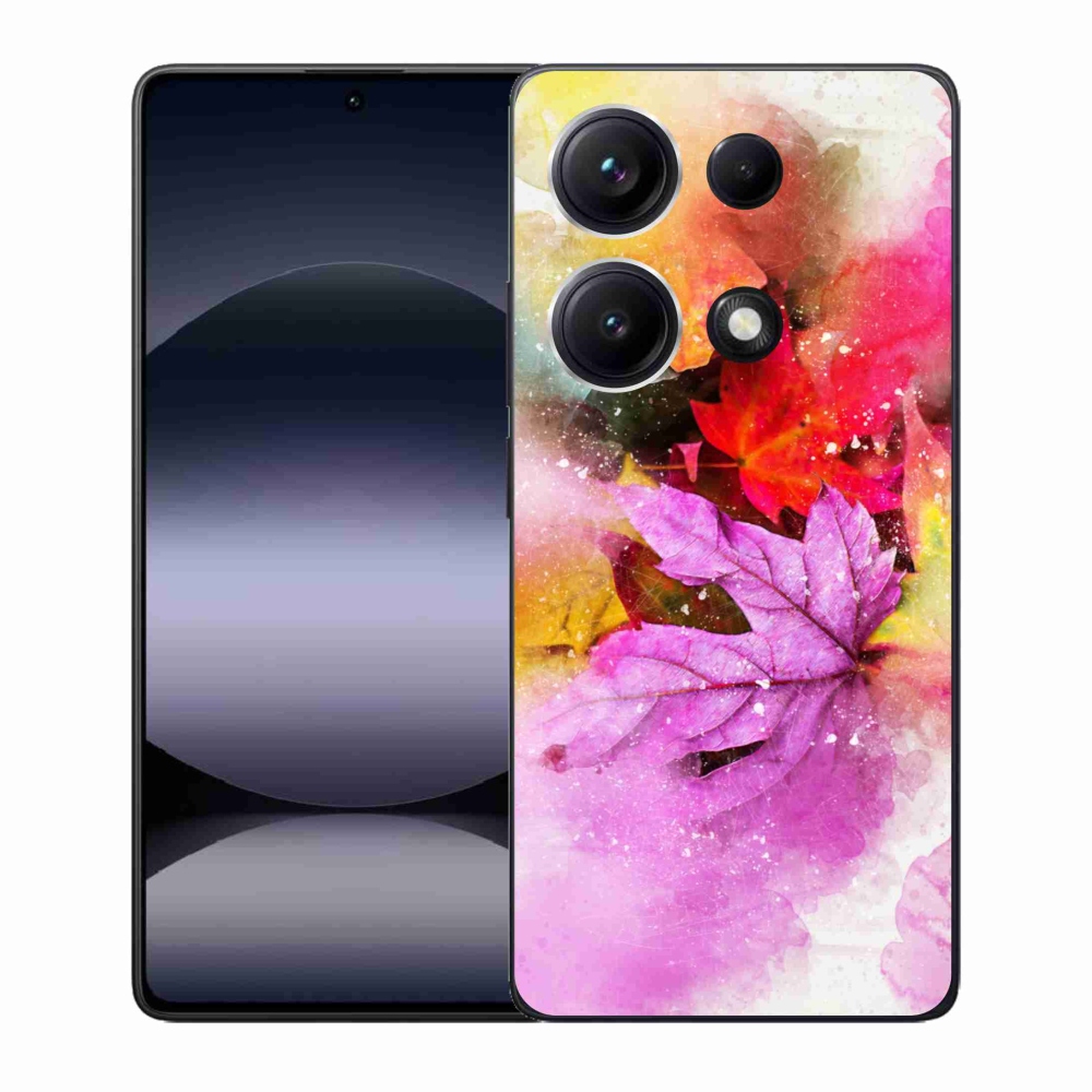 Gelový kryt mmCase na Xiaomi Redmi Note 14S - barevné listy