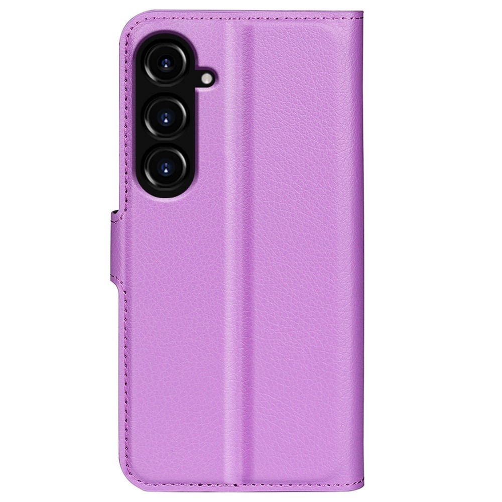 Litchi knížkové pouzdro na Samsung Galaxy S23 FE - fialové
