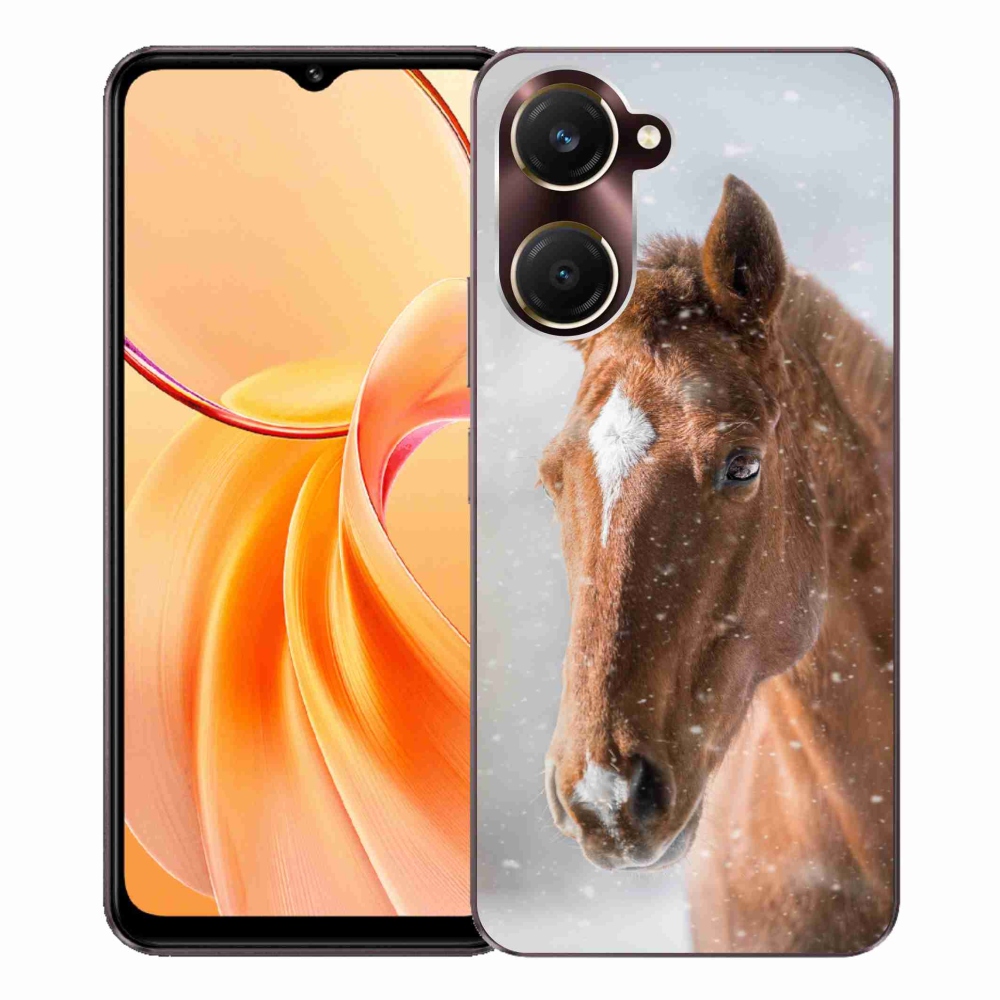 Gelový kryt mmCase na Vivo Y28s 5G - hnědý kůň 2