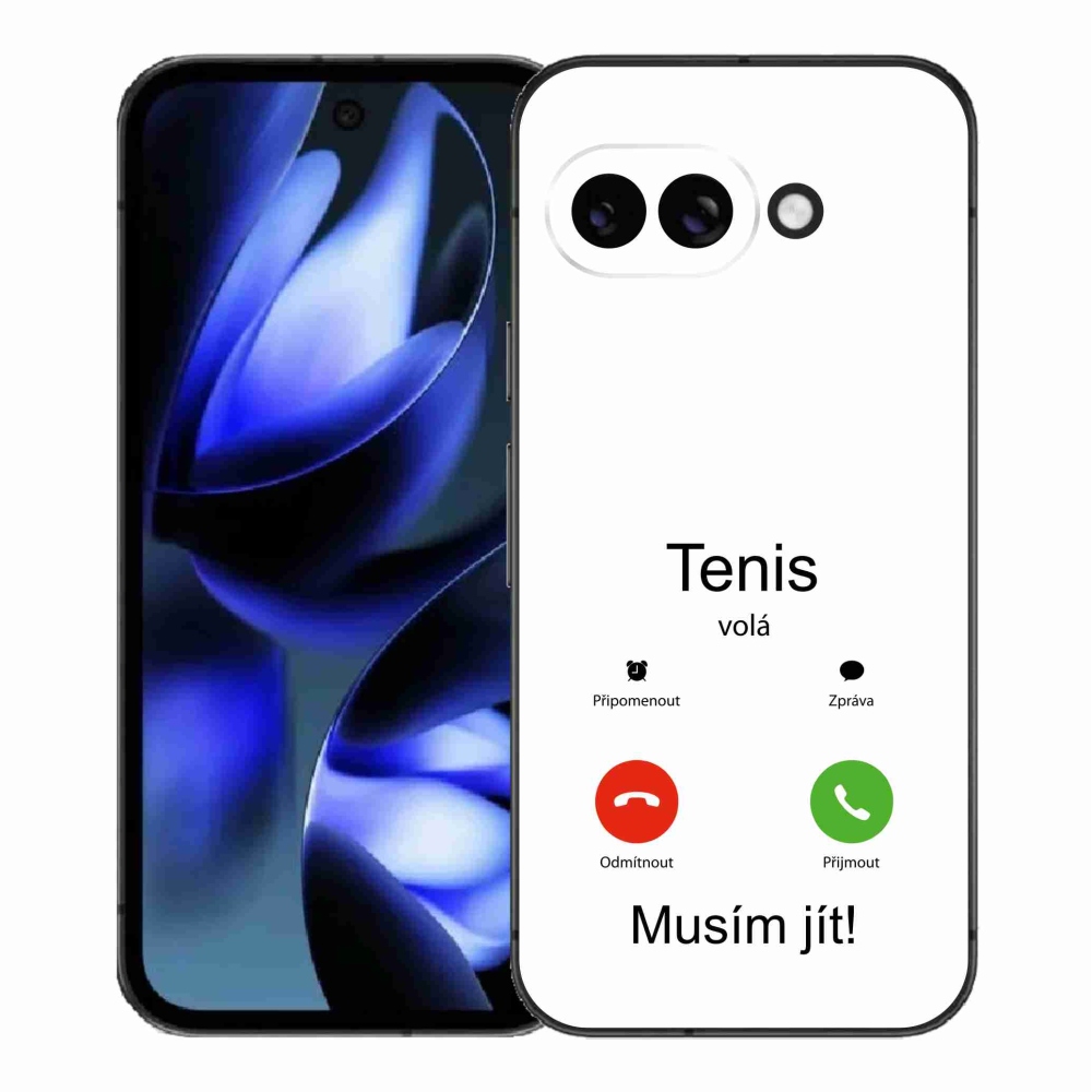 Gelový kryt mmCase na Google Pixel 9a - tenis volá bílé pozadí