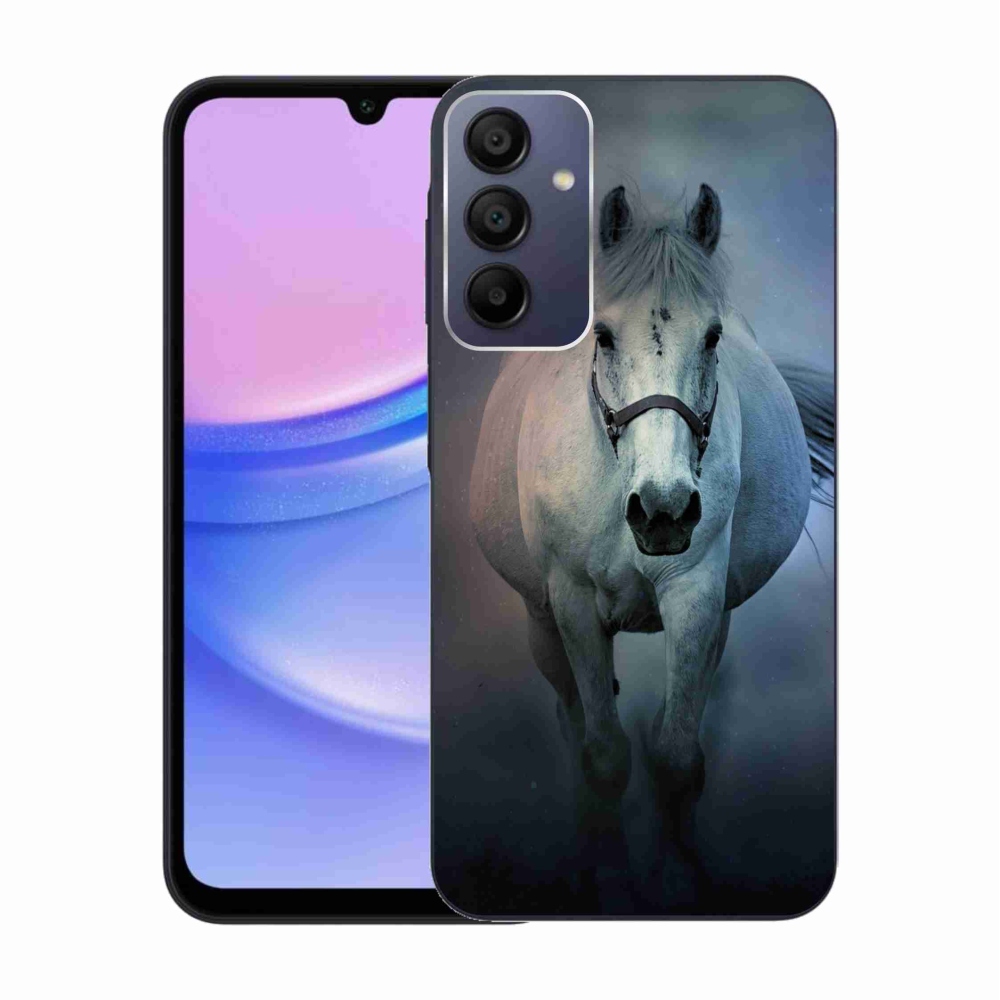 Gelový obal mmCase na Samsung Galaxy A15 4G/5G - běžící bílý kůň