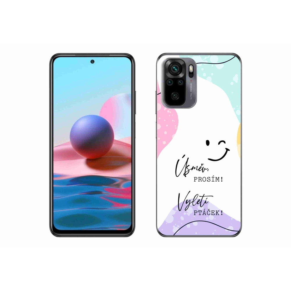 Gelový kryt mmCase na Xiaomi Poco M5s - vtipný text 4 bílé pozadí